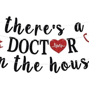 NWOT Doctor In The House- Black and Red Doctor Banner